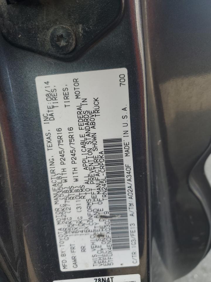 2015 Toyota Tacoma Access Cab VIN: 5TFUX4EN0FX030379 Lot: 86554515