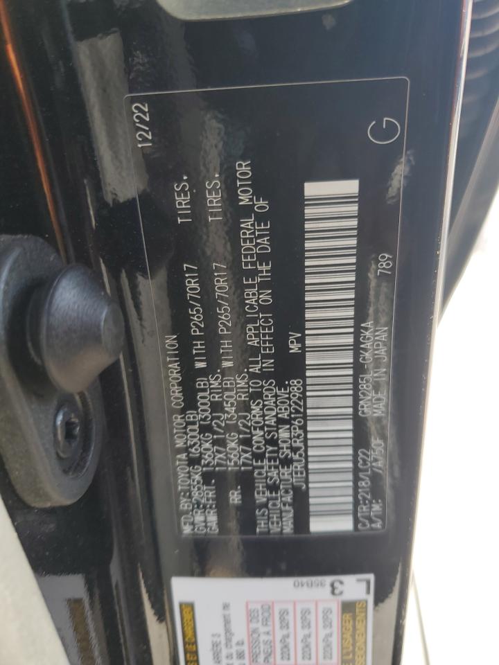 2023 Toyota 4Runner Se VIN: JTERU5JR3P6122988 Lot: 85875135