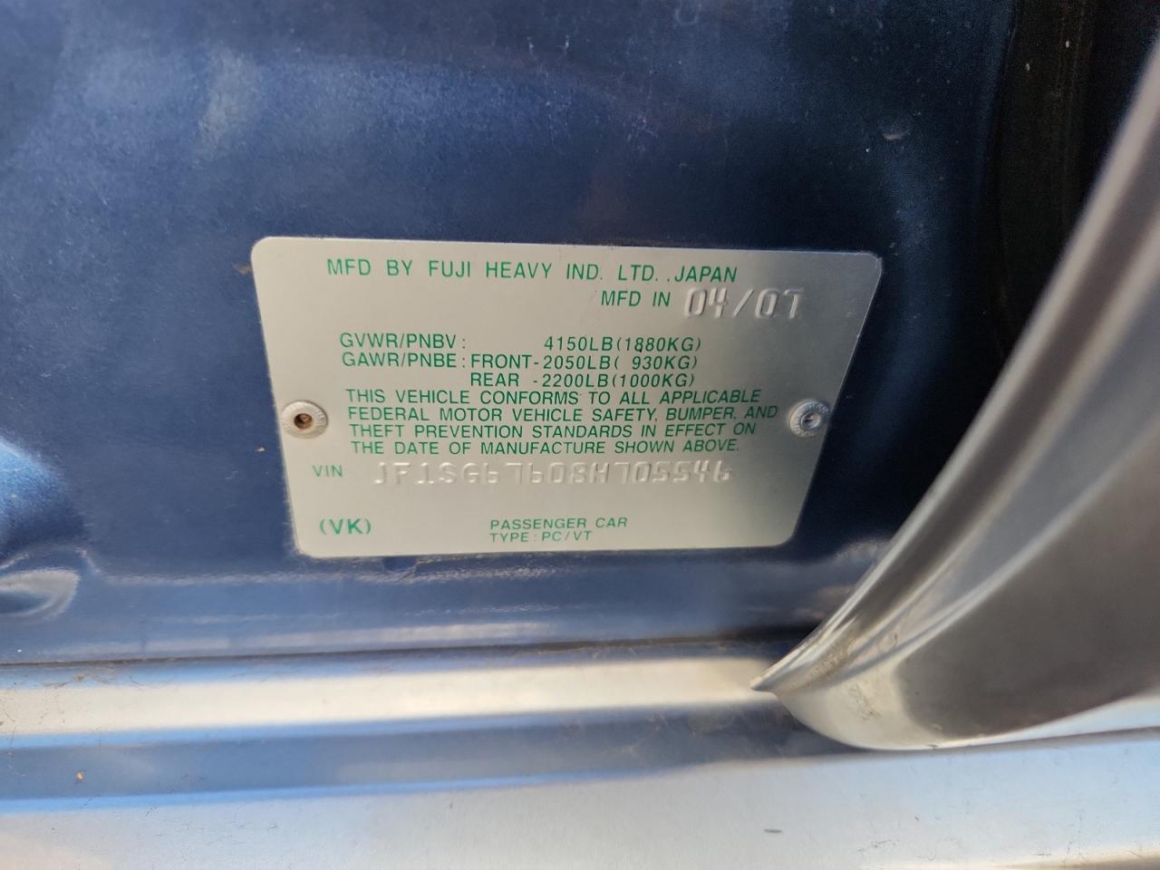 2008 Subaru Forester 2.5X Ll Bean VIN: JF1SG67608H705546 Lot: 85873175