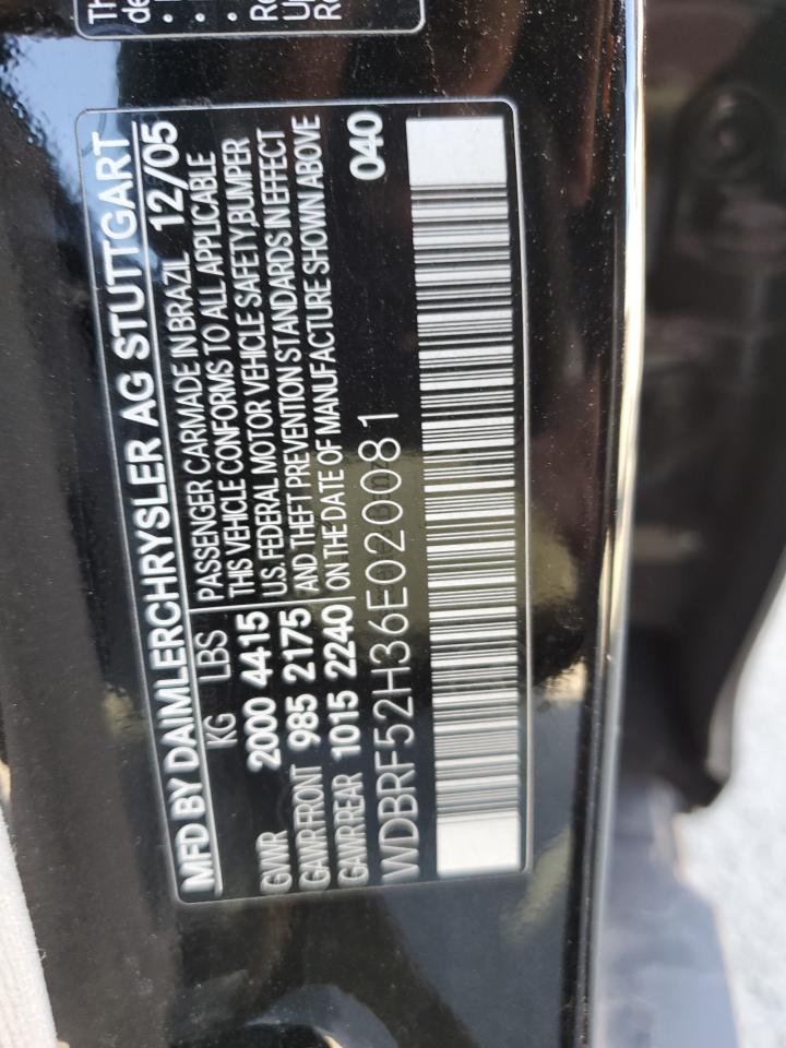 2006 Mercedes-Benz C 230 VIN: WDBRF52H36E020081 Lot: 82265745