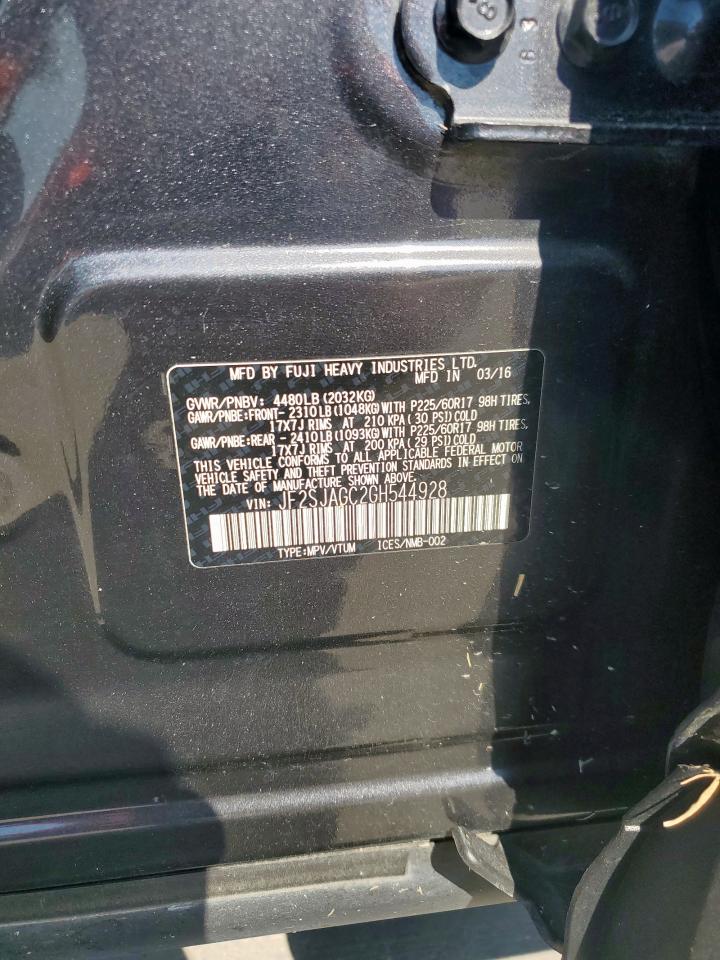 2016 Subaru Forester 2.5I Premium VIN: JF2SJAGC2GH544928 Lot: 84476205