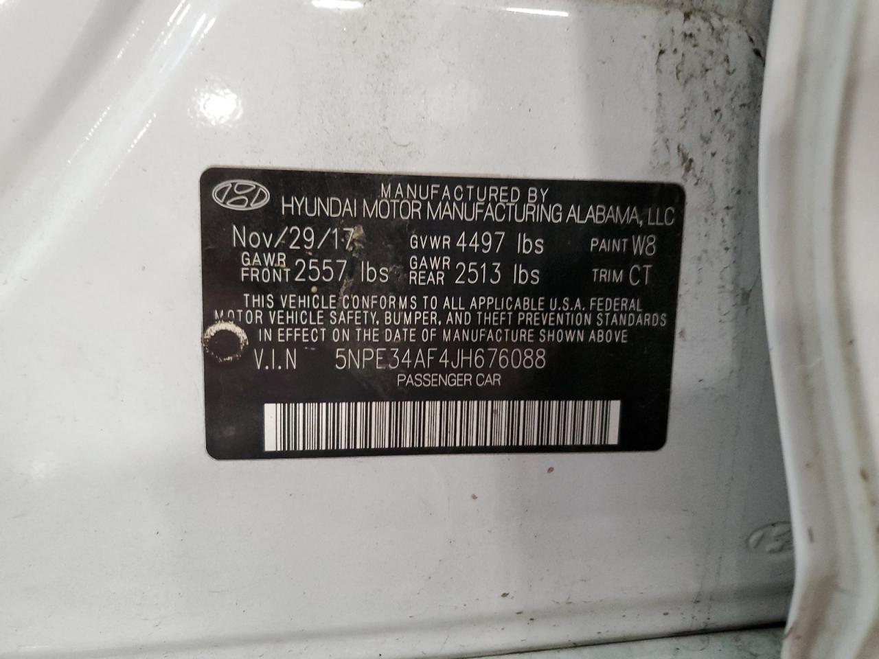 2018 Hyundai Sonata Sport VIN: 5NPE34AF4JH676088 Lot: 82366365