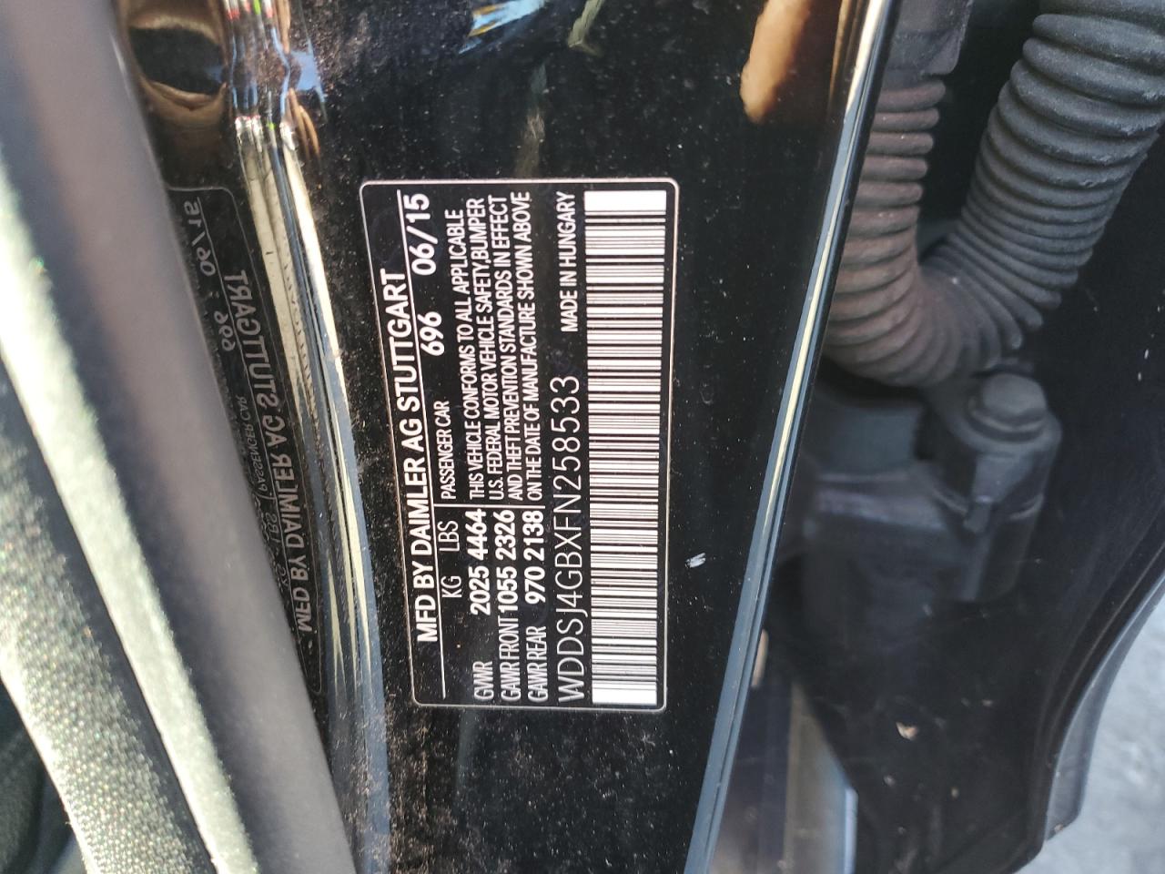 2015 Mercedes-Benz Cla 250 4Matic VIN: WDDSJ4GBXFN258533 Lot: 87038645