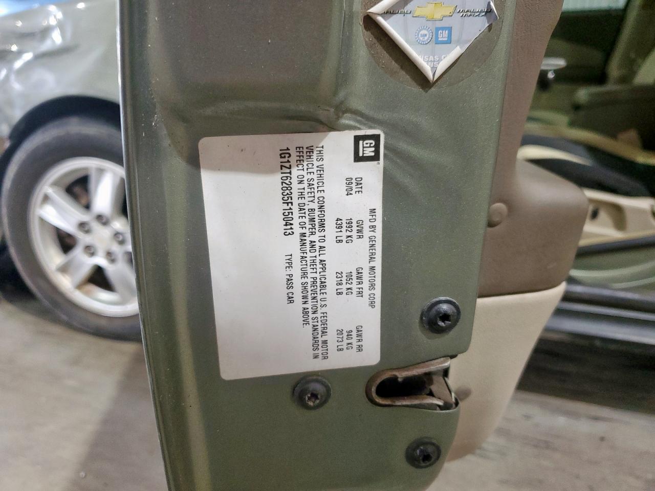 2005 Chevrolet Malibu Maxx Ls VIN: 1G1ZT62835F150413 Lot: 85584175