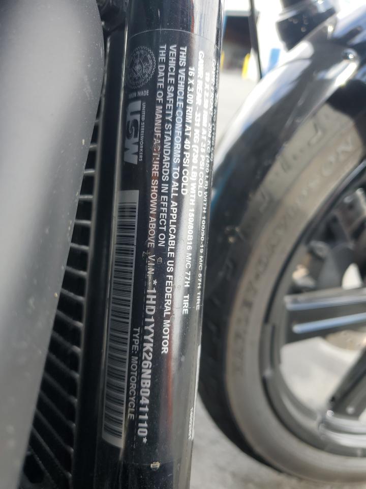 2022 Harley-Davidson Fxbbs VIN: 1HD1YYK26NB041110 Lot: 82428195