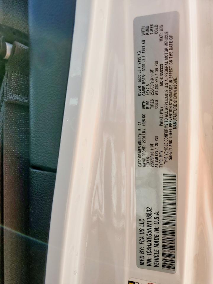 2022 Jeep Wrangler Unlimited Sahara VIN: 1C4HJXEG5NW116832 Lot: 82335775