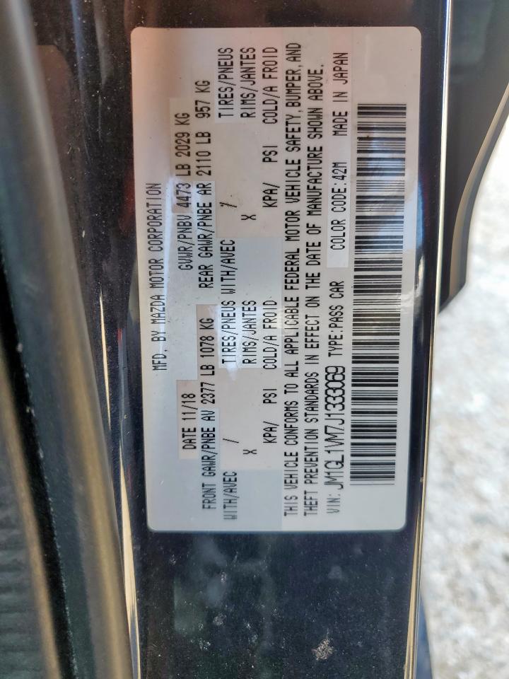 2018 Mazda 6 Touring VIN: JM1GL1VM7J1333069 Lot: 90429485