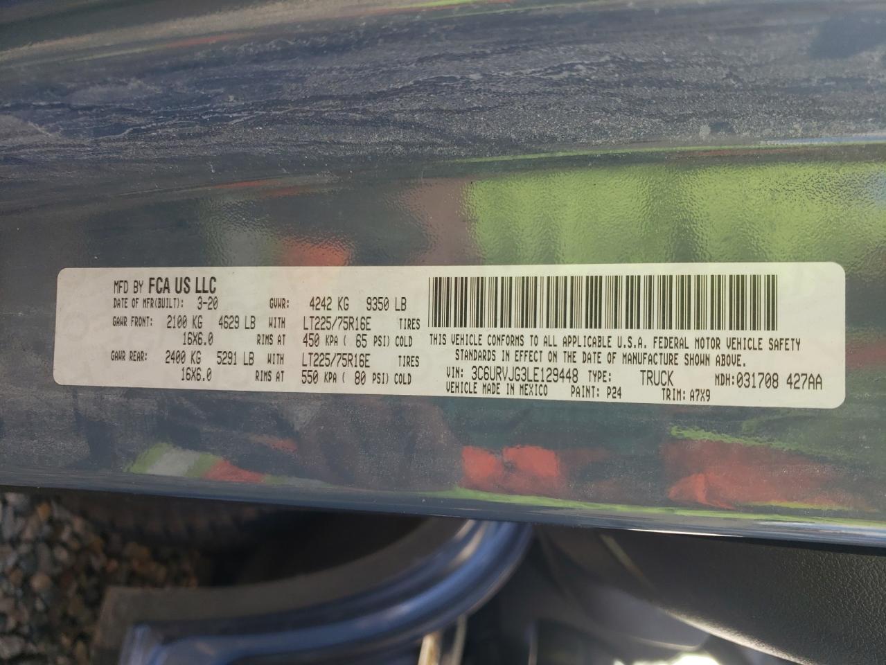 Фото: 3C6URVJG3LE129448