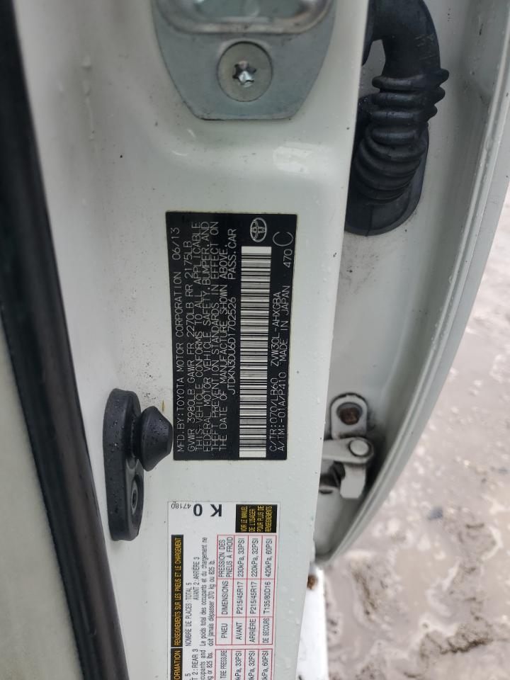 2013 Toyota Prius VIN: JTDKN3DU6D1702526 Lot: 86177905