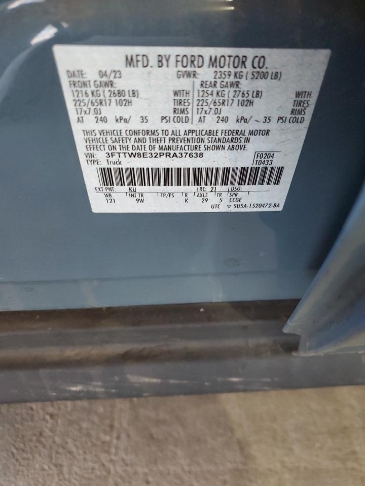 2023 Ford Maverick Xl VIN: 3FTTW8E32PRA37638 Lot: 85346825