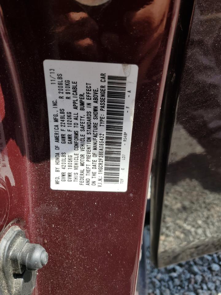 2014 Honda Accord Lx VIN: 1HGCR2F38EA085432 Lot: 84738825