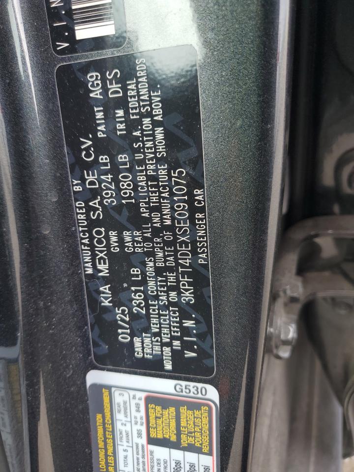 2025 Kia K4 Lx VIN: 3KPFT4DEXSE091075 Lot: 81977545