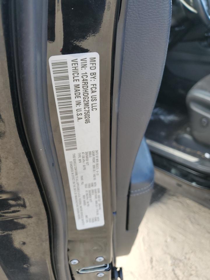 2021 Dodge Durango Gt VIN: 1C4RDHDG2MC750246 Lot: 84550775