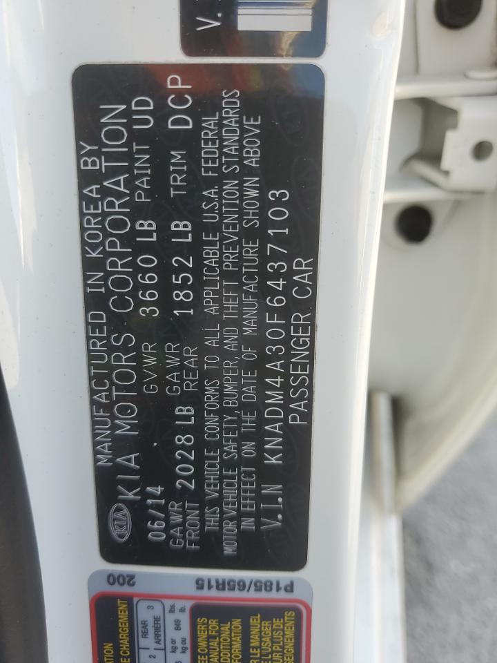 2015 Kia Rio Lx VIN: KNADM4A30F6437103 Lot: 90350255