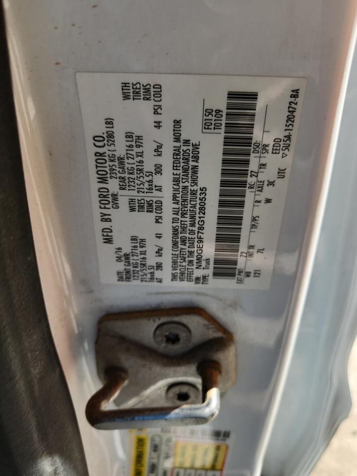 2016 Ford Transit Connect Xlt VIN: NM0GE9F78G1280535 Lot: 84302075