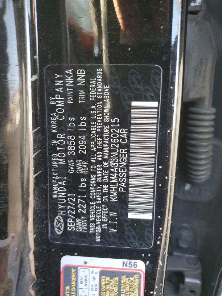 2022 Hyundai Elantra Sel VIN: KMHLM4AG3NU260215 Lot: 82330865