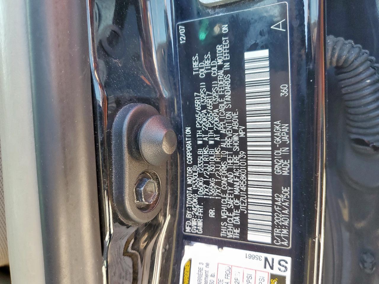 2008 Toyota 4Runner Sr5 VIN: JTEZU14R58K010139 Lot: 91038705