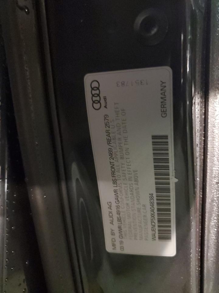 2019 Audi A5 Premium Plus S-Line VIN: WAUENCF5XKA048384 Lot: 82368425