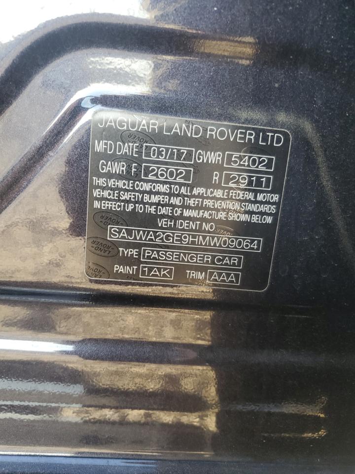 2017 Jaguar Xjl Supercharged VIN: SAJWA2GE9HMW09064 Lot: 82521815