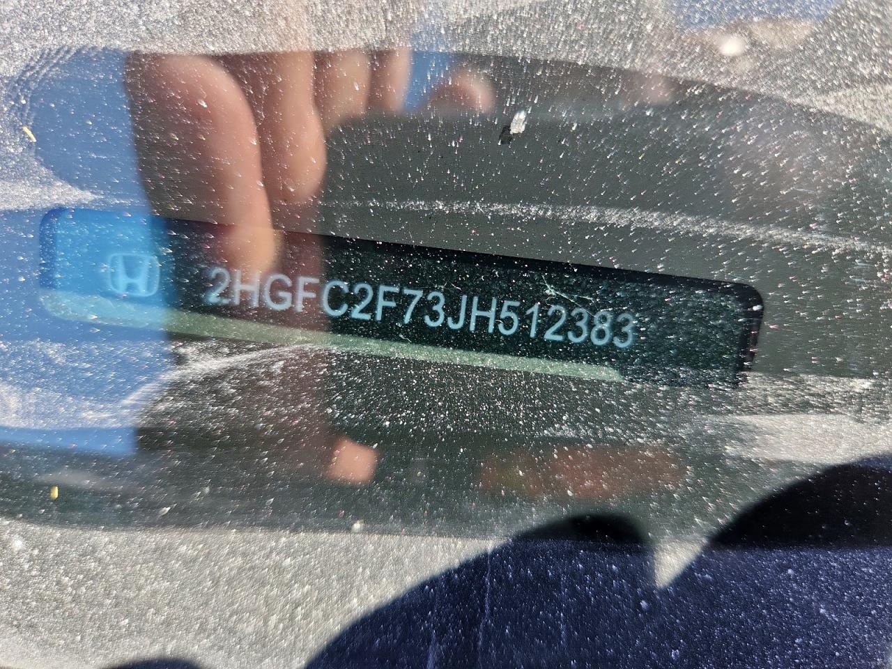 2018 Honda Civic Ex VIN: 2HGFC2F73JH512383 Lot: 86259265