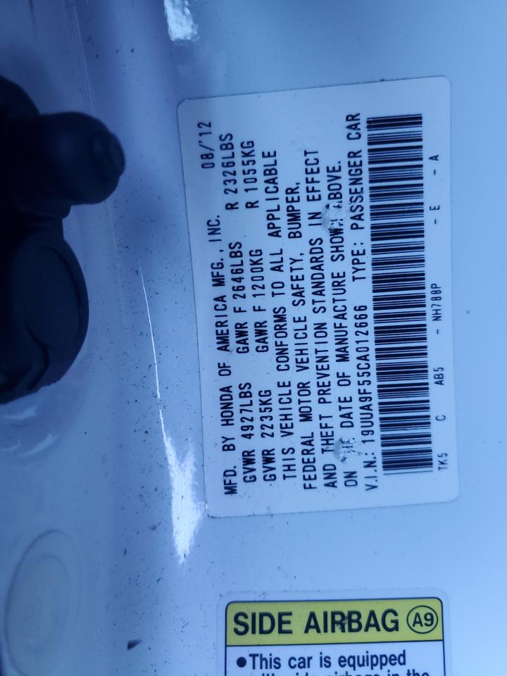 2012 Acura Tl VIN: 19UUA9F55CA012666 Lot: 82743425