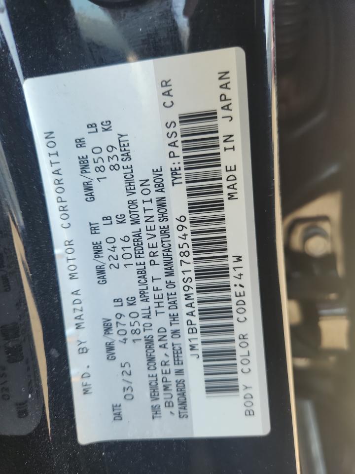 2025 Mazda 3 VIN: JM1BPAAM9S1785496 Lot: 87065445