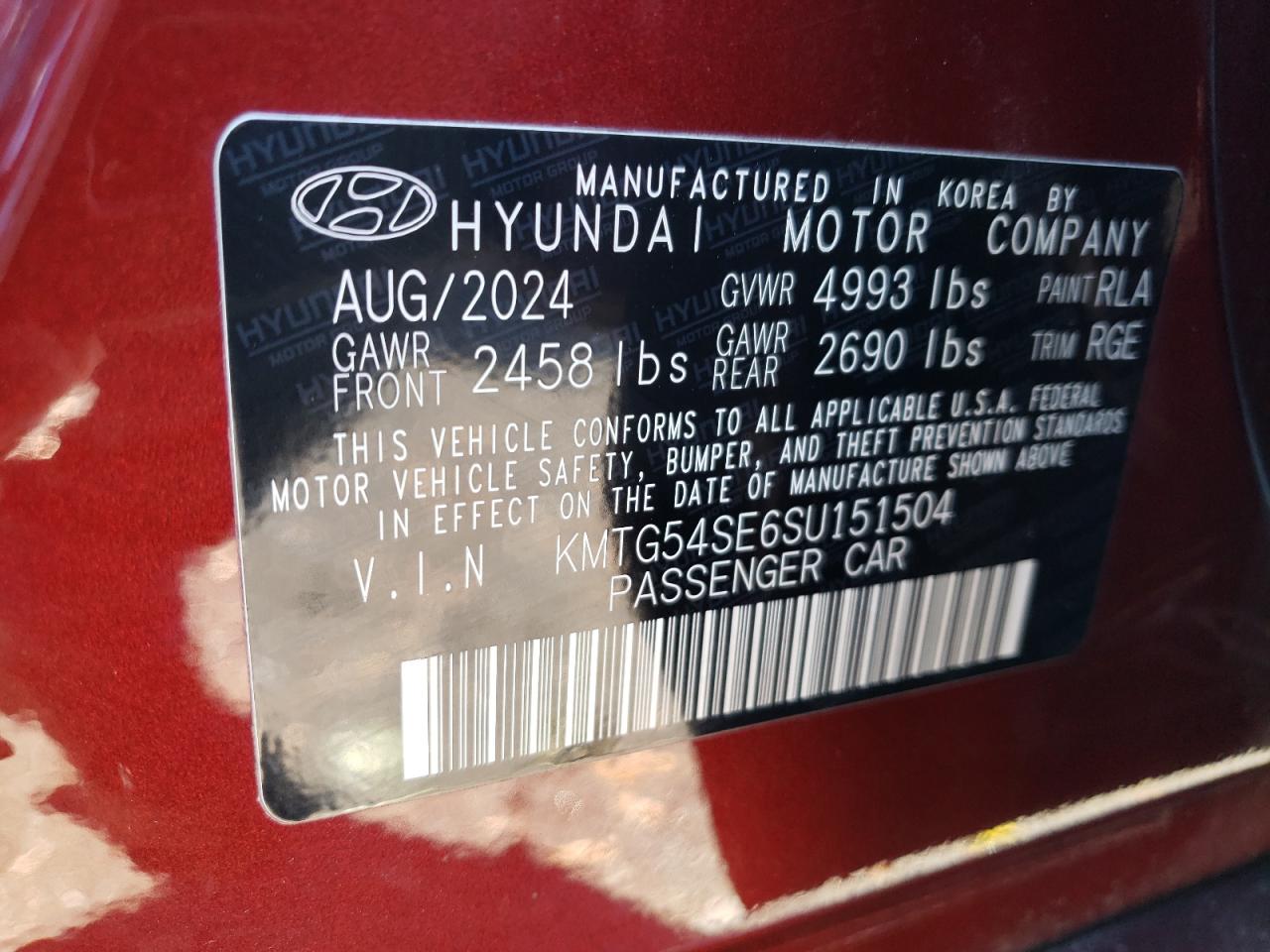 2025 Genesis G70 Sport Advanced VIN: KMTG54SE6SU151504 Lot: 87205465