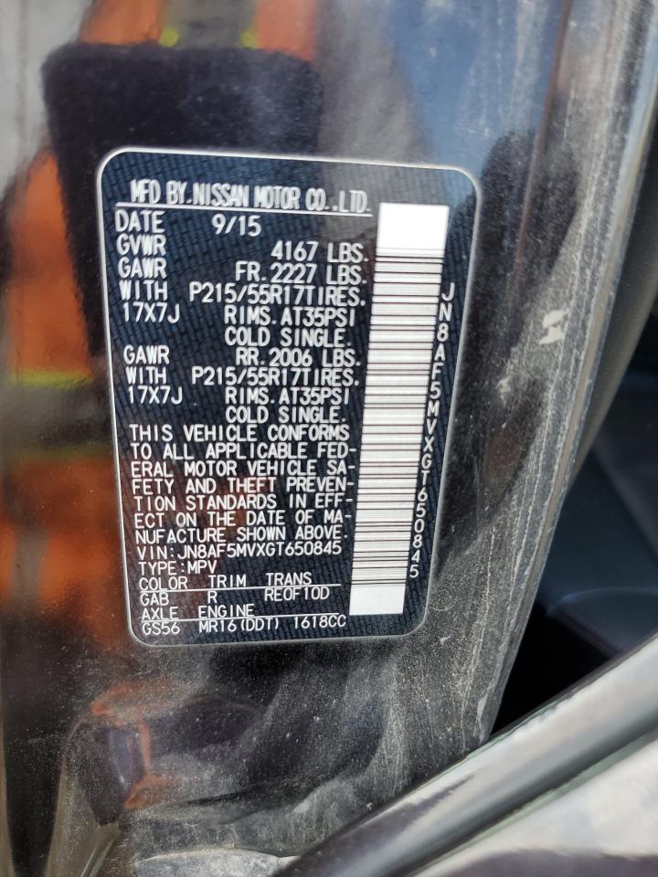 2016 Nissan Juke S VIN: JN8AF5MVXGT650845 Lot: 84971615