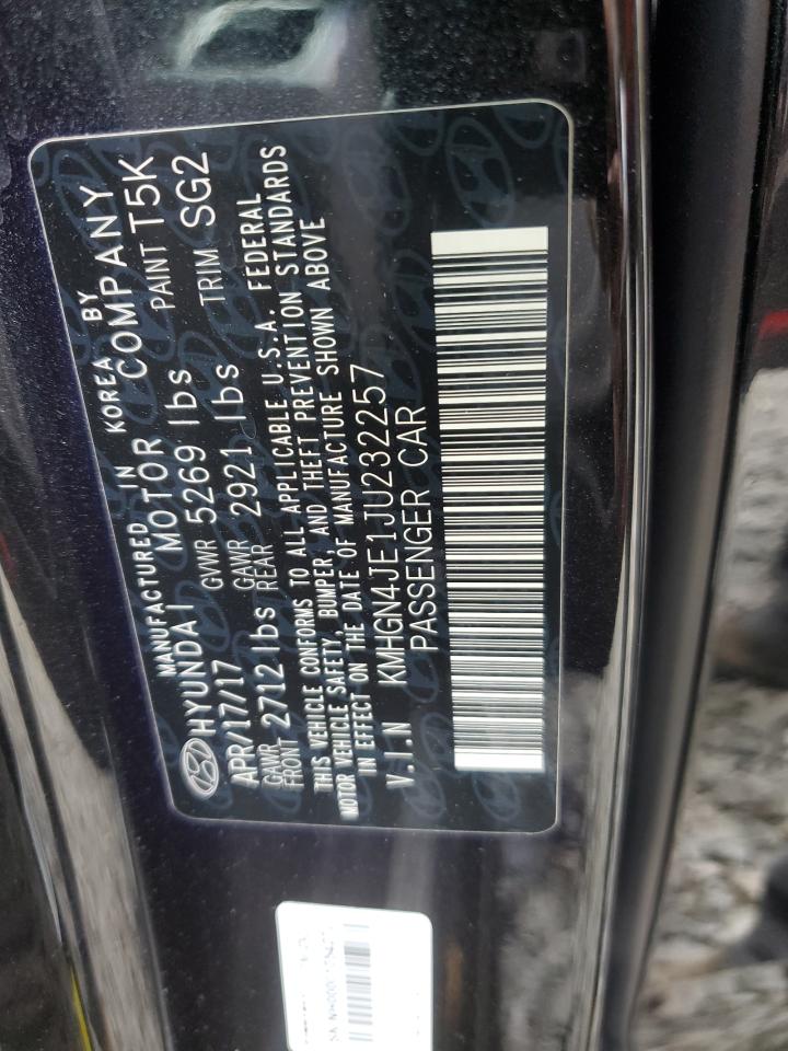 2018 Genesis G80 Base VIN: KMHGN4JE1JU232257 Lot: 84619325