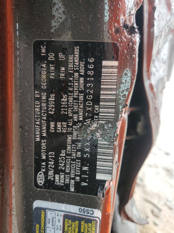 2013 Kia Optima Ex VIN: 5XXGN4A7XDG231866 Lot: 85520005