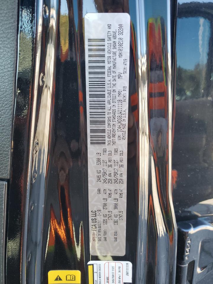 2018 Jeep Wrangler Unlimited Sport VIN: 1C4HJXDG8JW111118 Lot: 87263855