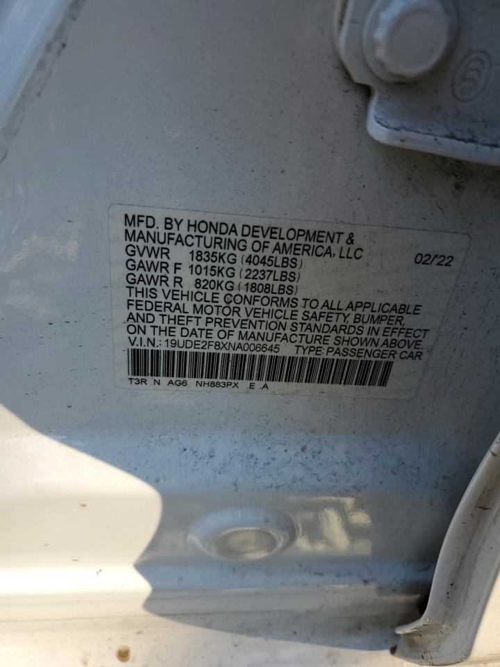 2022 Acura Ilx Premium A-Spec VIN: 19UDE2F8XNA006645 Lot: 89851085