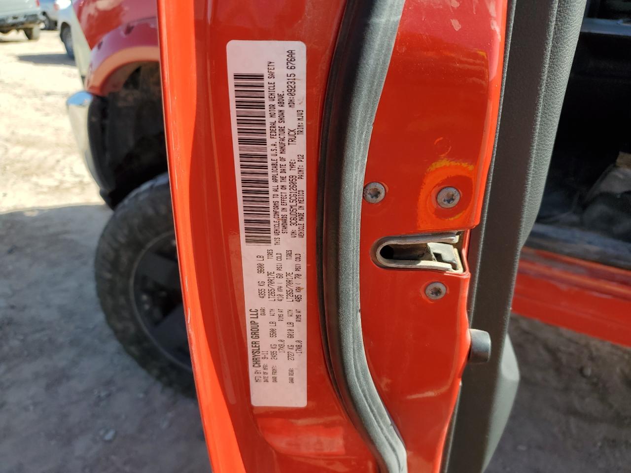 2012 Dodge Ram 2500 Slt VIN: 3C6UD5ML5CG126059 Lot: 86884095