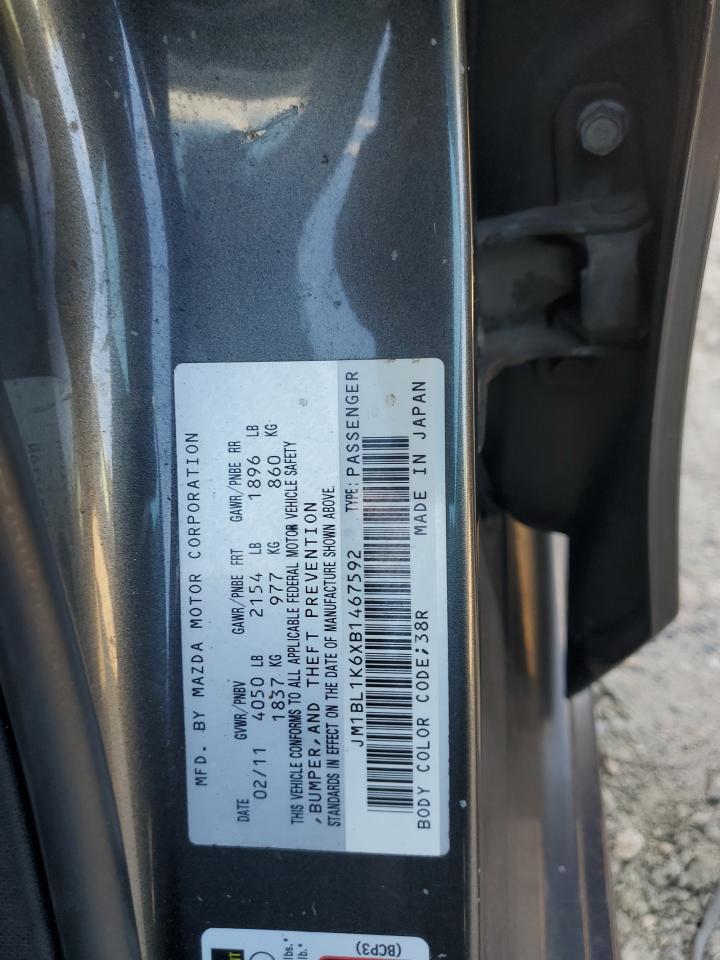 2011 Mazda 3 S VIN: JM1BL1K6XB1467592 Lot: 85305945