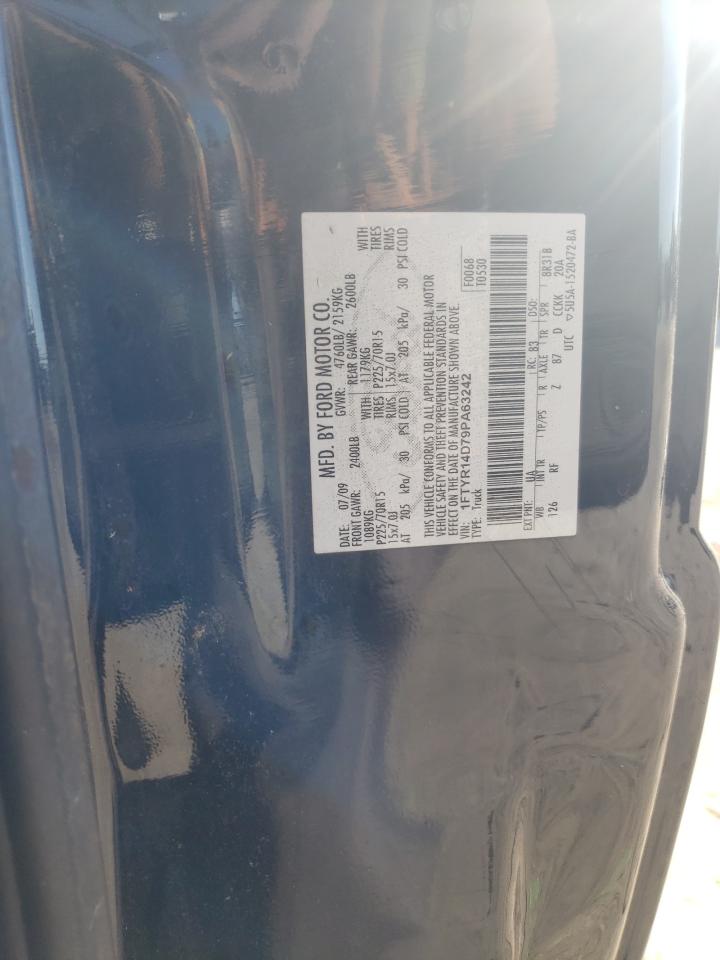 2009 Ford Ranger Super Cab VIN: 1FTYR14D79PA63242 Lot: 90116795