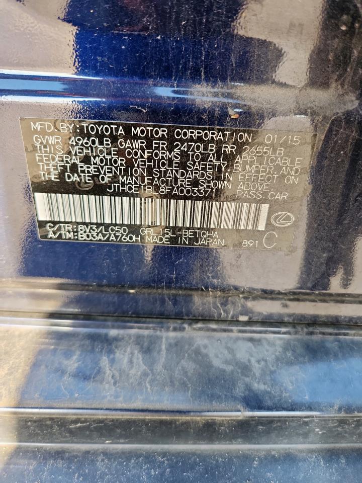 2015 Lexus Gs 350 VIN: JTHCE1BL8FA003371 Lot: 84413795