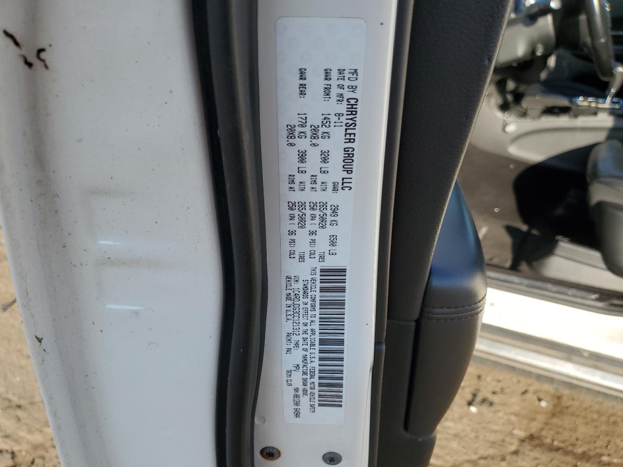 2012 Dodge Durango Crew VIN: 1C4RDJDG3CC121312 Lot: 86257085