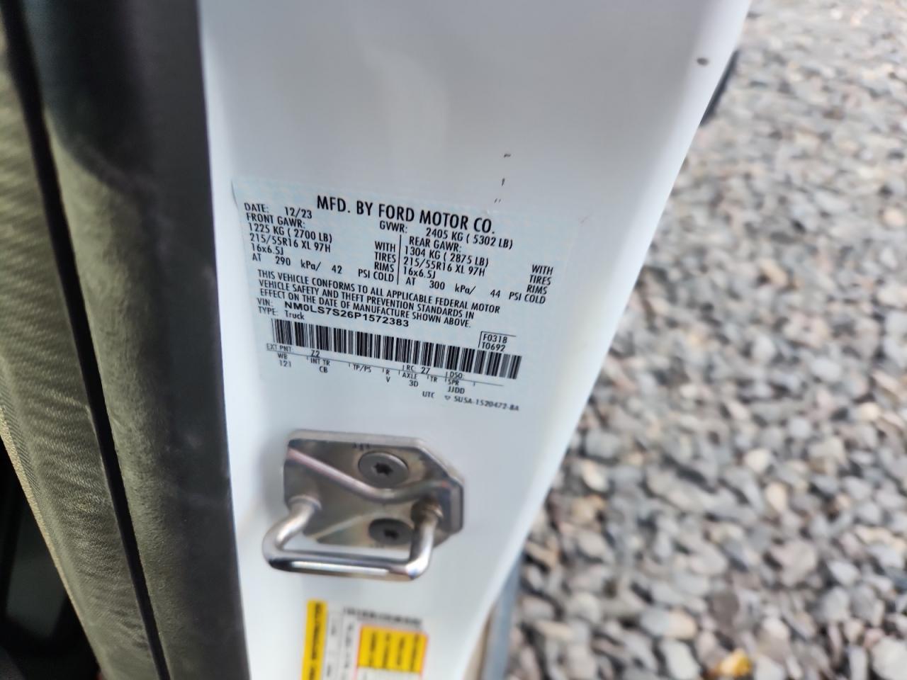 2023 Ford Transit Connect Xl VIN: NM0LS7S26P1572383 Lot: 91008825