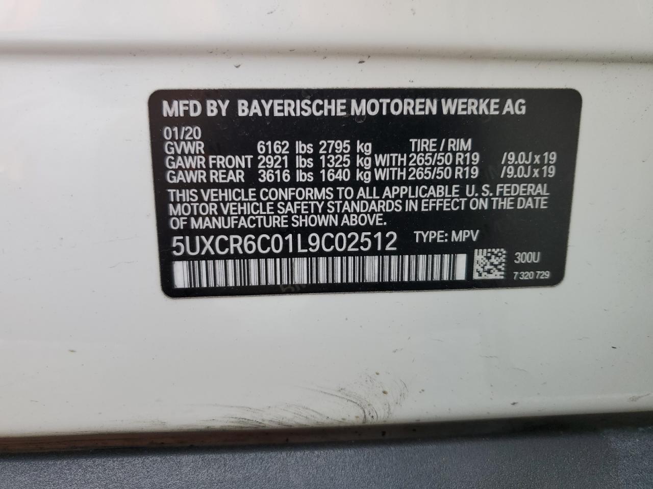 2020 BMW X5 xDrive40I VIN: 5UXCR6C01L9C02512 Lot: 86078455