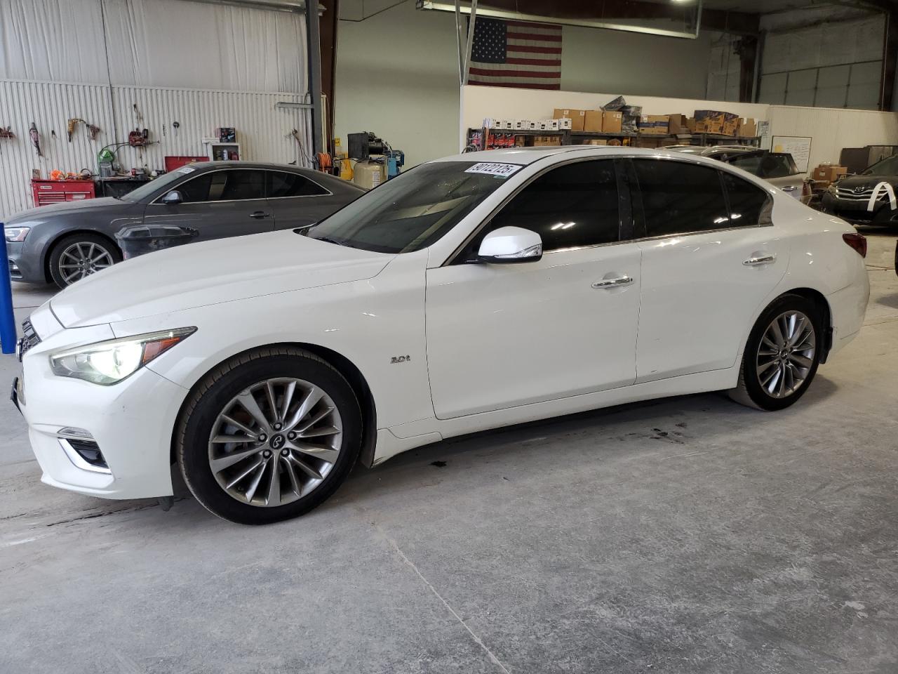 2018 Infiniti Q50 Luxe white null gas JN1EV7AR8JM433625 photo #1