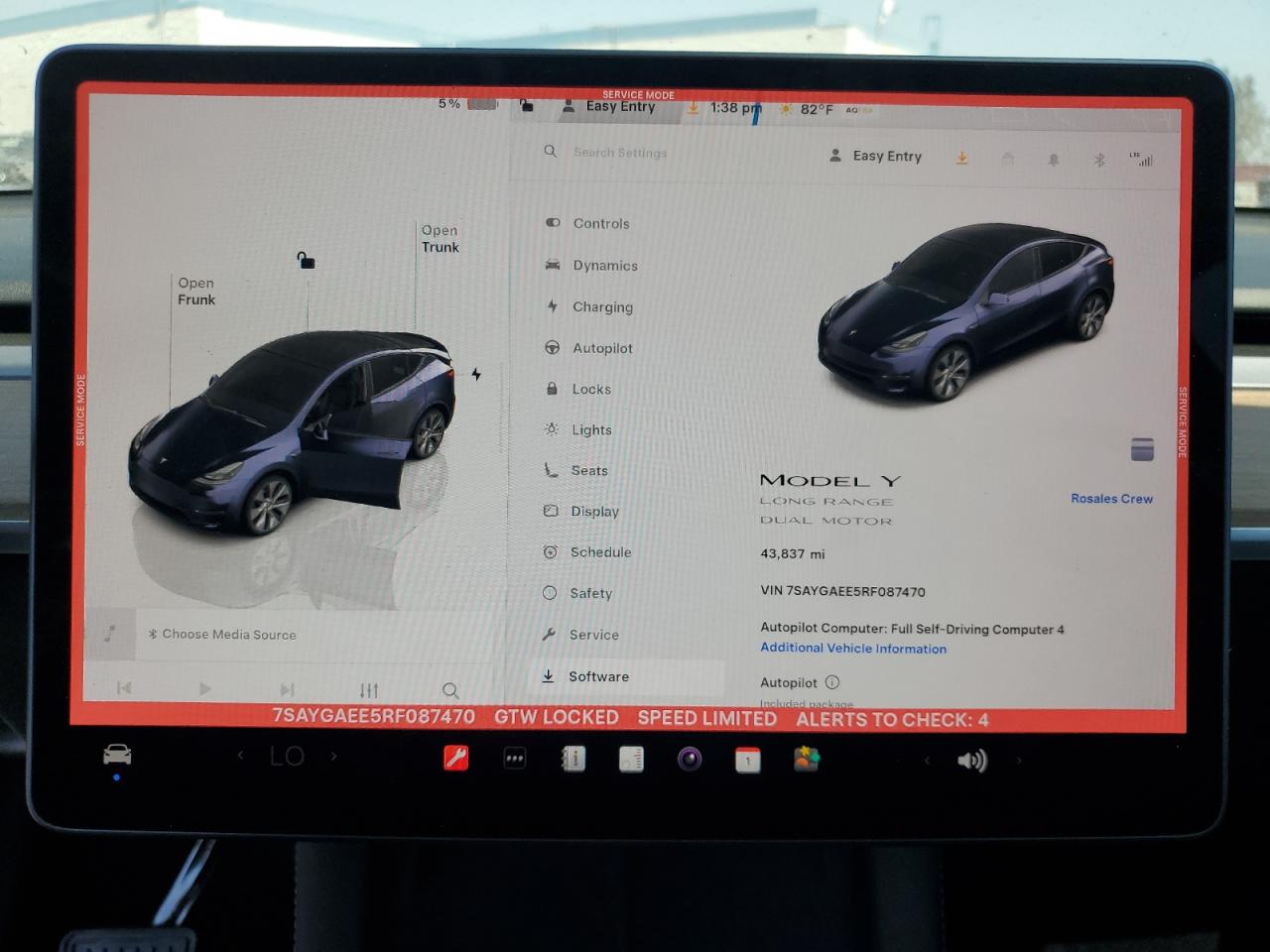 2024 Tesla Model Y VIN: 7SAYGAEE5RF087470 Lot: 84788825