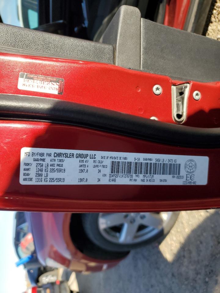 2010 Dodge Journey Sxt VIN: 3D4PG5FV1AT276799 Lot: 85336625