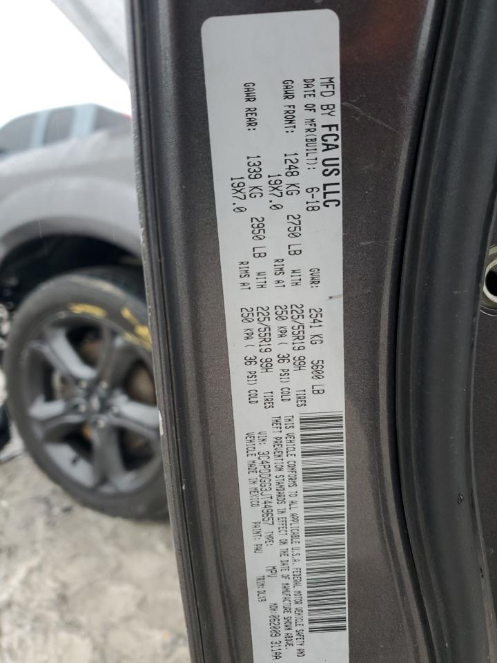 2018 Dodge Journey Crossroad VIN: 3C4PDDGG3JT449657 Lot: 89882465