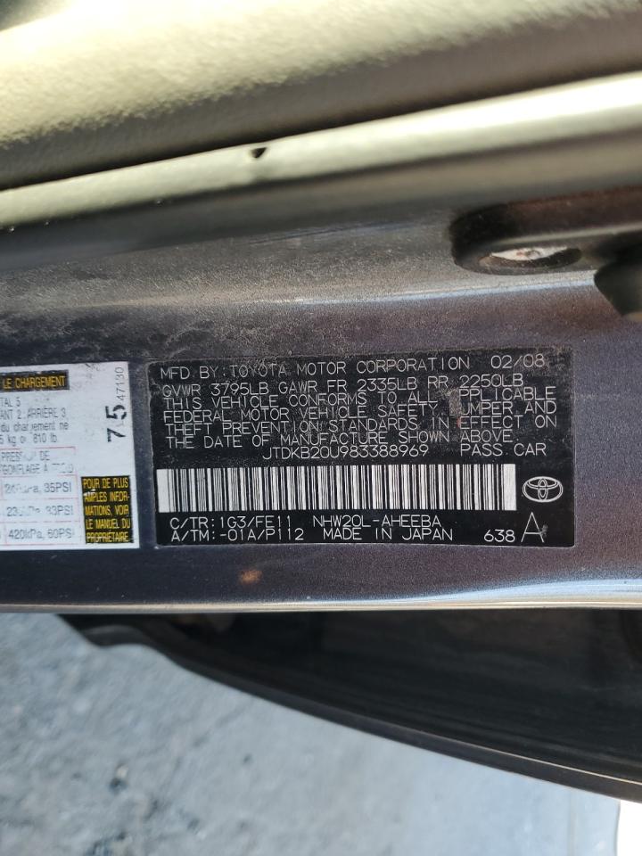 2008 Toyota Prius VIN: JTDKB20U983388969 Lot: 81970655