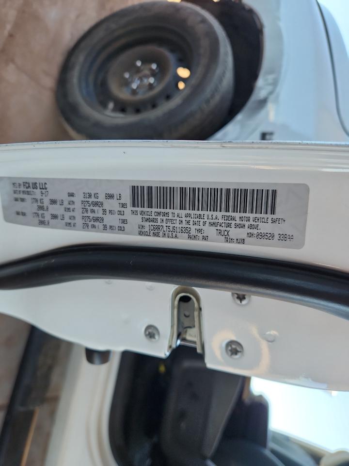 2018 Ram 1500 Slt VIN: 1C6RR7LT5JS116352 Lot: 90034305