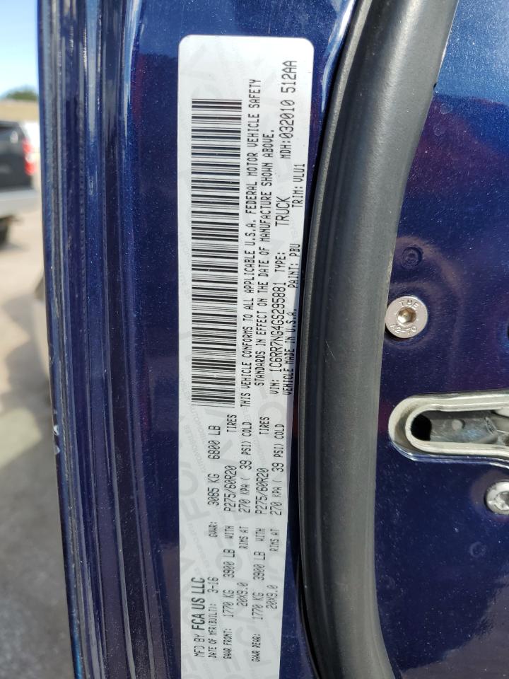 2016 Ram 1500 Laramie VIN: 1C6RR7NG4GS295881 Lot: 89596625