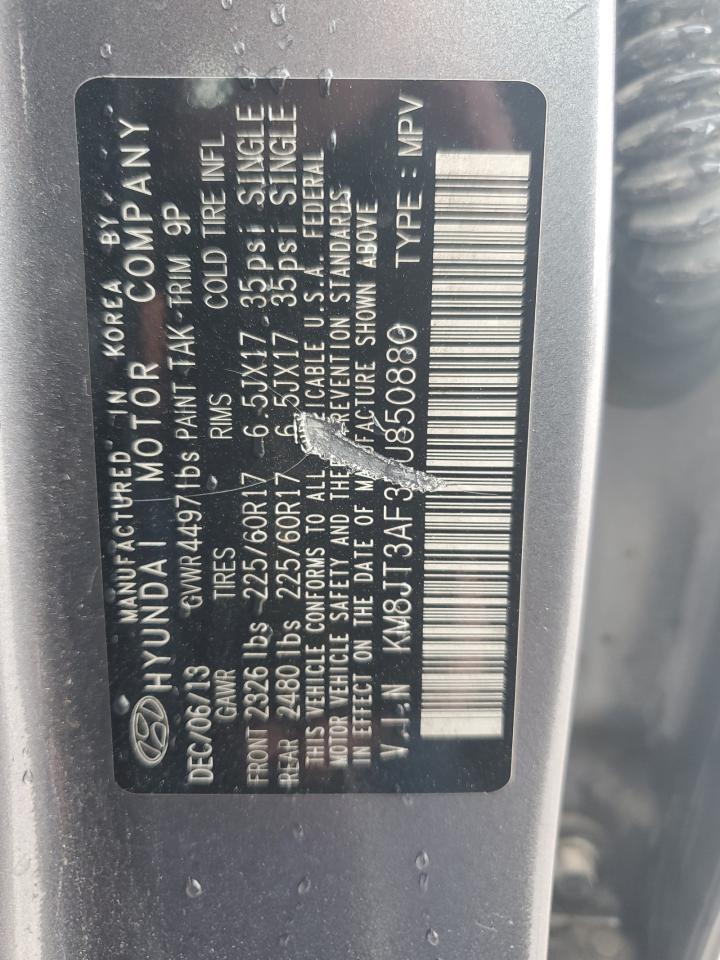 2014 Hyundai Tucson Gls VIN: KM8JT3AF3EU850880 Lot: 87267905
