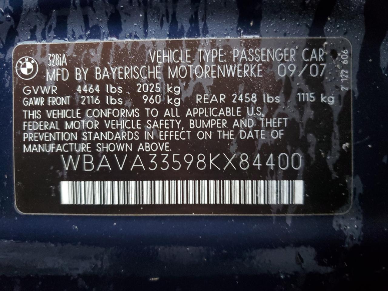 Фото: WBAVA33598KX84400