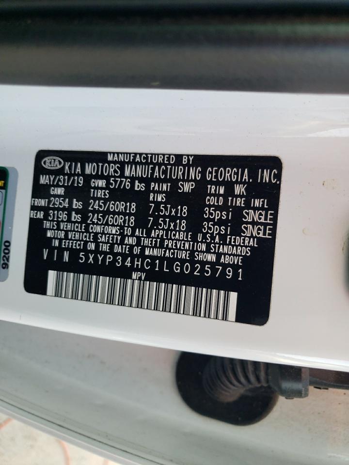 2020 Kia Telluride Ex VIN: 5XYP34HC1LG025791 Lot: 84477235