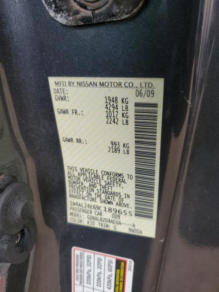 2009 Nissan Altima 2.5S VIN: 1N4AL24E69C189655 Lot: 82394585